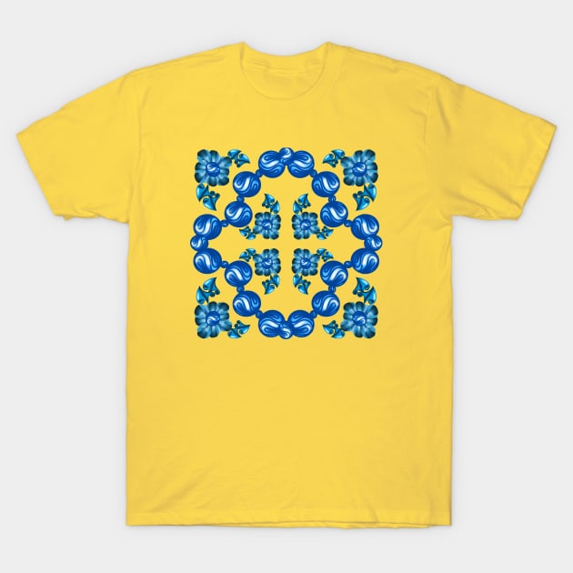 Blue ornament T-Shirt by maryglu